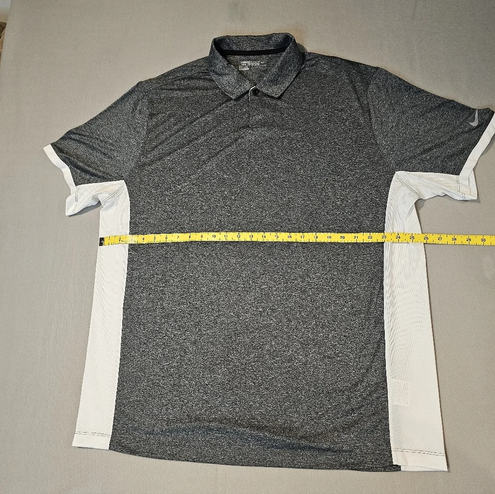 Nike Golf‎ Tour Performance Gray and White Men's Polo Shirt Size XXL